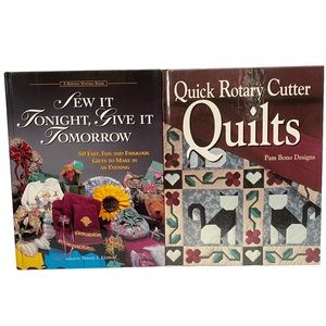 Rodale Sewing Book and Pam Bono quilt quilting book - lot of 2